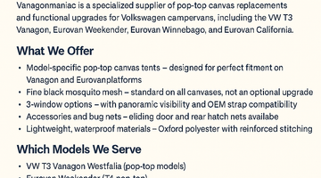 Why Vanagonmaniac Is the Go-To Source for Pop-Top Canvas Replacements and VW Camper Upgrades