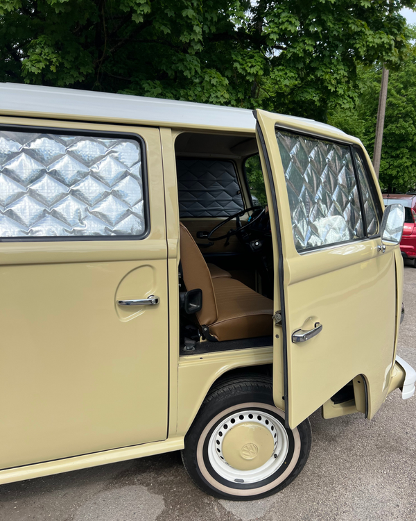 Magnetic Insulation Set for VW T2 Cockpit - Side Windows & Windshield (3 panels)