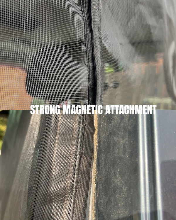 Magnetic Mosquito Net for VW T5 Sliding Door + Rear in BLACK