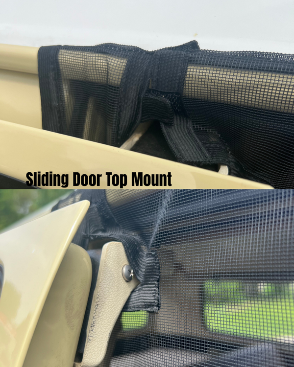 Magnetic Bug Screen for VW T2 Westfalia Sliding Door + Rear in BLACK
