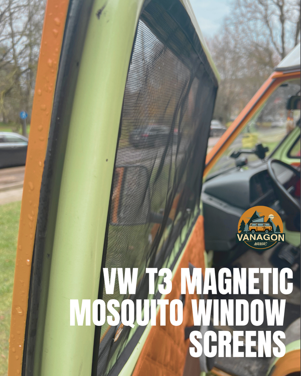 Magnetic Mosquito Window Screens for VW T3 (Driver + Passenger Side Set) - Vanagon Maniac