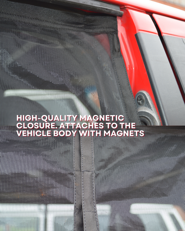 Magnetic Mosquito Net for VW T4 Eurovan Sliding Door BLACK
