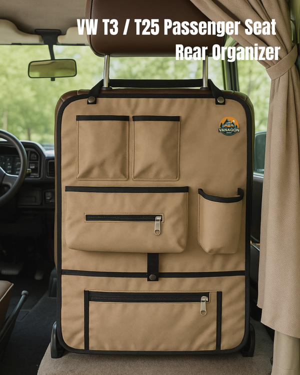 VW T3 / T25 Rear Seat Organizer (Universal Fit) | Multi-Pocket Campervan Storage