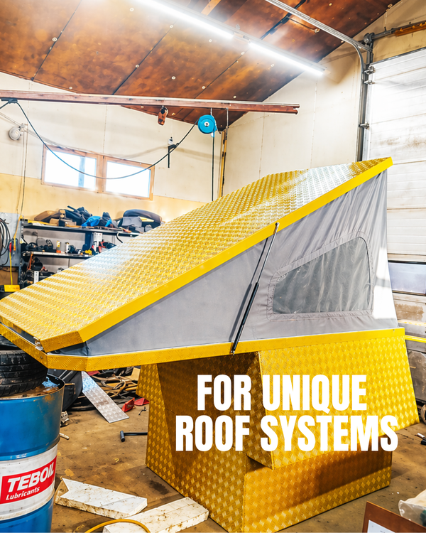 Custom Size Pop-Top Roof Replacement Canvas - Made to Your Technical Drawing