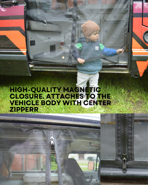 Magnetic Bug Screen for VW T3 Westfalia Sliding Door BLACK