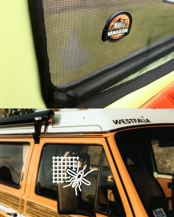 Magnetic Mosquito Window Screens for VW T3 (Driver + Passenger Side Set) - Vanagon Maniac