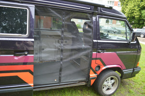 Magnetic Bug Screen for VW T3 Westfalia Sliding Door BLACK