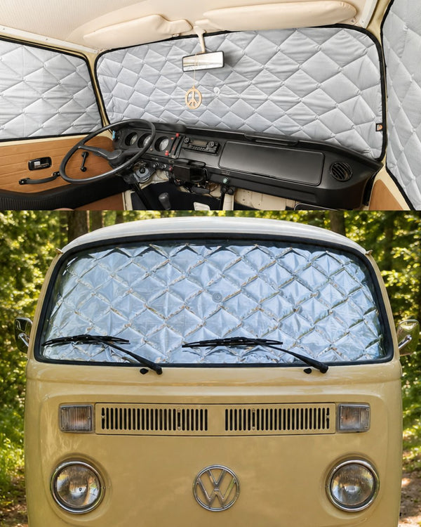 Magnetic Insulation Set for VW T2 Cockpit - Side Windows & Windshield (3 panels)