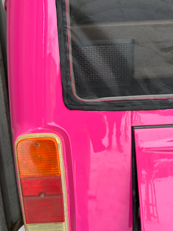 Magnetic Bug Screen for VW T2 Westfalia Sliding Door + Rear in BLACK