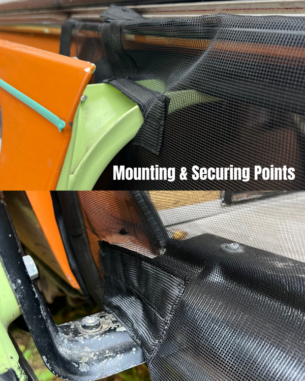 Magnetic Bug Screen for VW T3 Westfalia Sliding Door + Rear in BLACK