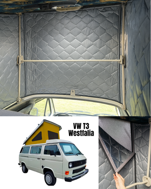 Car roof top with a insulation and a VW T3 Westfalia van illustration.