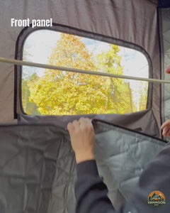 attaching front panel insultion pop top roof