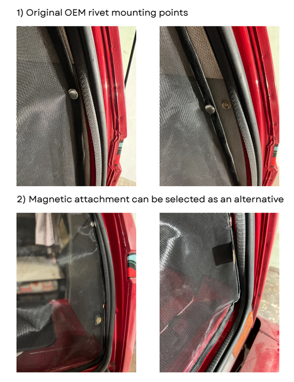 Magnetic Mosquito Screen for VW T3 in BLACK