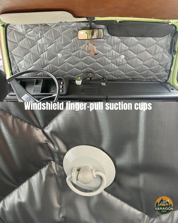 vw t3 winshield thermal insulation suction cups with finger pull